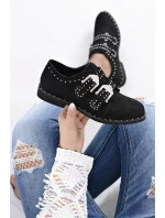 Dámské Polobotky Se Sponami Lu Boo Černé Dámské Polobotky Se Sponami Lu Boo Černé