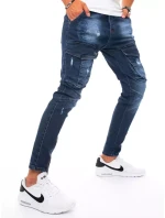 Pánské bojové džínové kalhoty tmavě modré FashionStreet UX3292 Pánské bojové džínové kalhoty tmavě modré FashionStreet UX3292