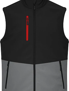 Daiber JN 1888 3-vrstvá softshellová vesta 02.1888 black/metal grey