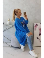 Oversize halenka s potiskem chrpy