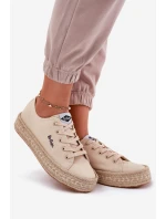 Dámské tenisky s pletením Lee Cooper LCW-25-44-3215 Béžové