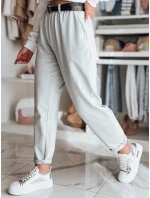 Dámské kalhoty chinos s páskem TAILANDI světle šedá FashionStreet UY2553