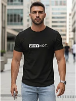 Pánské klasické streetwearové tričko s potiskem černé FashionStreet NX5122R Pánské klasické streetwearové tričko s potiskem černé FashionStreet NX5122R