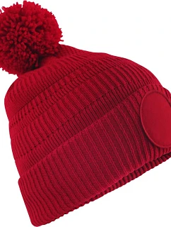 Beechfield B 530R Pletená čepice Patch "Fan" 53.530R classic red