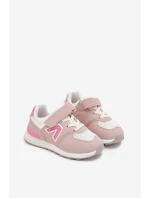 Dětské sportovní tenisky na suchý zip růžové Galisse