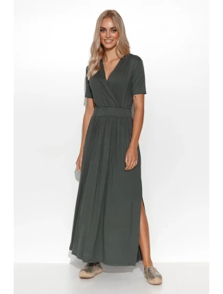 Dámské šaty M792 Khaki - Makadamia Dámské šaty M792 Khaki - Makadamia