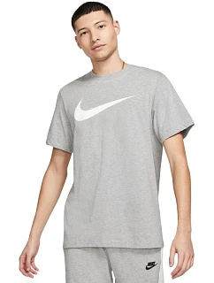 Pánské tričko Nike Sportswear Swoosh Tee Icon grey DC5094 063 pánské