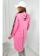 Mikina se zipem na zádech světle růžová Mikina se zipem na zádech světle růžová