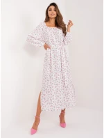 LK SK 509318 šaty.74 bílá a růžová LK SK 509318 šaty.74 bílá a růžová