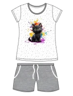 DÍVČÍ DĚTSKÉ PYŽAMO KR 245/109 ČERNÁ KOČKA
