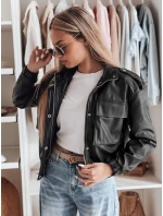 Dámská krátká oversize bunda typu bomber MOTORES černá FashionStreet TY4799