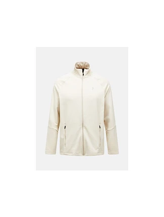Pánská mikina PEAK PERFORMANCE M Rider Essentials Midlayer Zip Jacket, barva: béžová Pánská mikina PEAK PERFORMANCE M Rider Essentials Midlayer Zip Jacket, barva: béžová