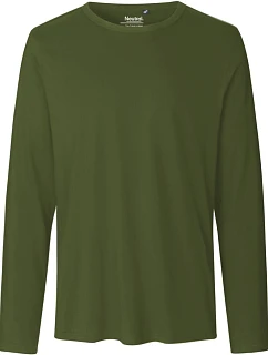 Neutral O 61050 Pánské tričko s dlouhým rukávem 77.6150 military