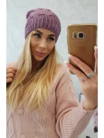 Fleecová čepice Carolina K243 tmavě růžová
