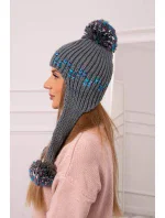 Dámská ušanka Nadia K321 tmavě šedá