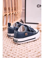 Dětské Tenisky Na Suchý Zip BIG STAR HH374201 Tmavě Modré