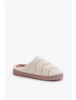 Futrzane Teplé Dámské Pantofle Béžové Vamirae Futrzane Teplé Dámské Pantofle Béžové Vamirae