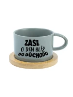 ZASE O DEN BLÍŽ DO DŮCHODU - šedý hrníček makronka 200 ml