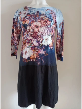 Dámské šaty č.62 modro-černé - Monika Dámské šaty č.62 modro-černé - Monika