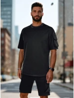 Pánská základní černá souprava FashionStreet AX0799