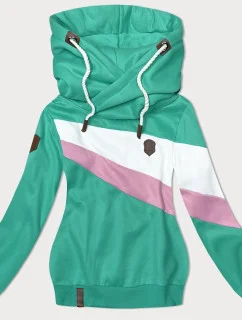 Zelená dámská mikina s kapucí (2301)