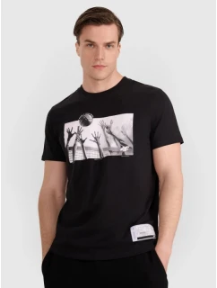 Pánské volejbalové tričko s potiskem 4F 4FRAW25TTSHM3319-20S