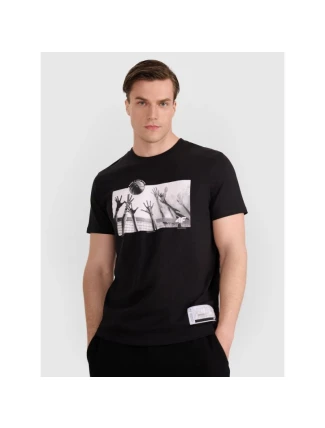 Pánské volejbalové tričko s potiskem 4F 4FRAW25TTSHM3319-20S