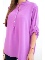 Halenka s delším zadním dílem fialová Halenka s delším zadním dílem fialová