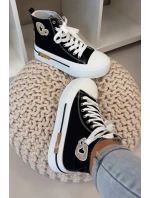 Dámské tenisky na platformě Černé Meloria