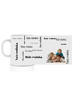 Personalizovaný klasický bílý hrníček 300 ml s textem a fotografií Personalizovaný klasický bílý hrníček 300 ml s textem a fotografií