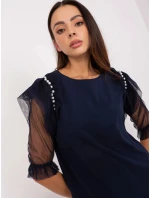 Dámská halenka LK BZ 506682.26P Tmavě modrá - Lakerta Dámská halenka LK BZ 506682.26P Tmavě modrá - Lakerta