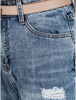 Dámské džínové kalhoty s dírami modré FashionStreet UY2812