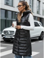 Dámská prošívaná vesta s kapucí černá FashionStreet TY5255