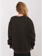 Bawełniana damska bluza basic Goodlookin ciemny brąz (A1047)