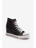 Dámské tenisky na podpatku Cross Jeans NN2R4005 Černé