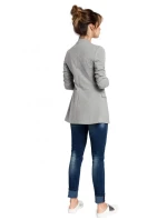 B030 Pletené sako bez límce - černé