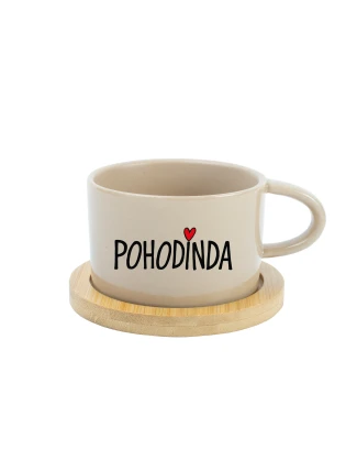 POHODINDA - krémový hrníček makronka 200 ml POHODINDA - krémový hrníček makronka 200 ml
