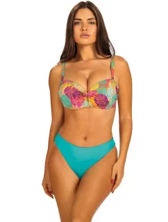 Dámské dvoudílné plavky Pati 4 S730PA4-3 oranžové se vzorem tyrkys - Self