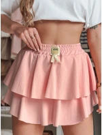 FALBELA mini sukně s volánky růžová FashionStreet CY0492