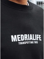 Pánská mikina s potiskem černá FashionStreet BX5922