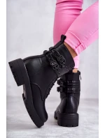 Dámské teplé kožené kozačky černe Silvor Dámské teplé kožené kozačky černe Silvor