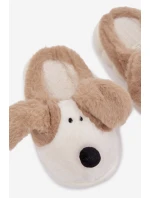 Dětské chlupaté bačkory – béžové se psy Farnise Dětské chlupaté bačkory – béžové se psy Farnise