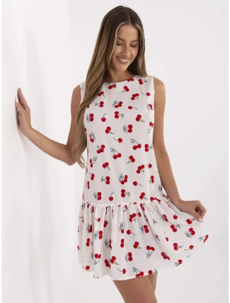 Šaty LK SK 506962 1.63P bílé a červené