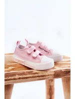 Dětské látkové tenisky se suchým zipem BIG STAR KK374077 Růžová Dětské látkové tenisky se suchým zipem BIG STAR KK374077 Růžová