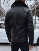 Pánská kožená bunda černá FashionStreet TX4710