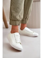 Dámské kožené šněrovací klasické tenisky bílé Misima Dámské kožené šněrovací klasické tenisky bílé Misima