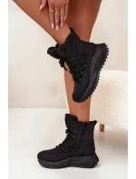 Dámské Sněhule Na Zip Big Star SS274059 Černé Dámské Sněhule Na Zip Big Star SS274059 Černé