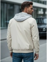 Pánská bunda bomber s kapucí bílá FashionStreet TX5020