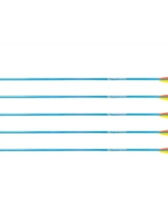 30" MODRÉ hliníkové šípy Poe Lang - sada 5 kusů