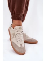 Kožené Sportovní Boty Tenisky Dámské Panterka CheBello 4640 Béžové